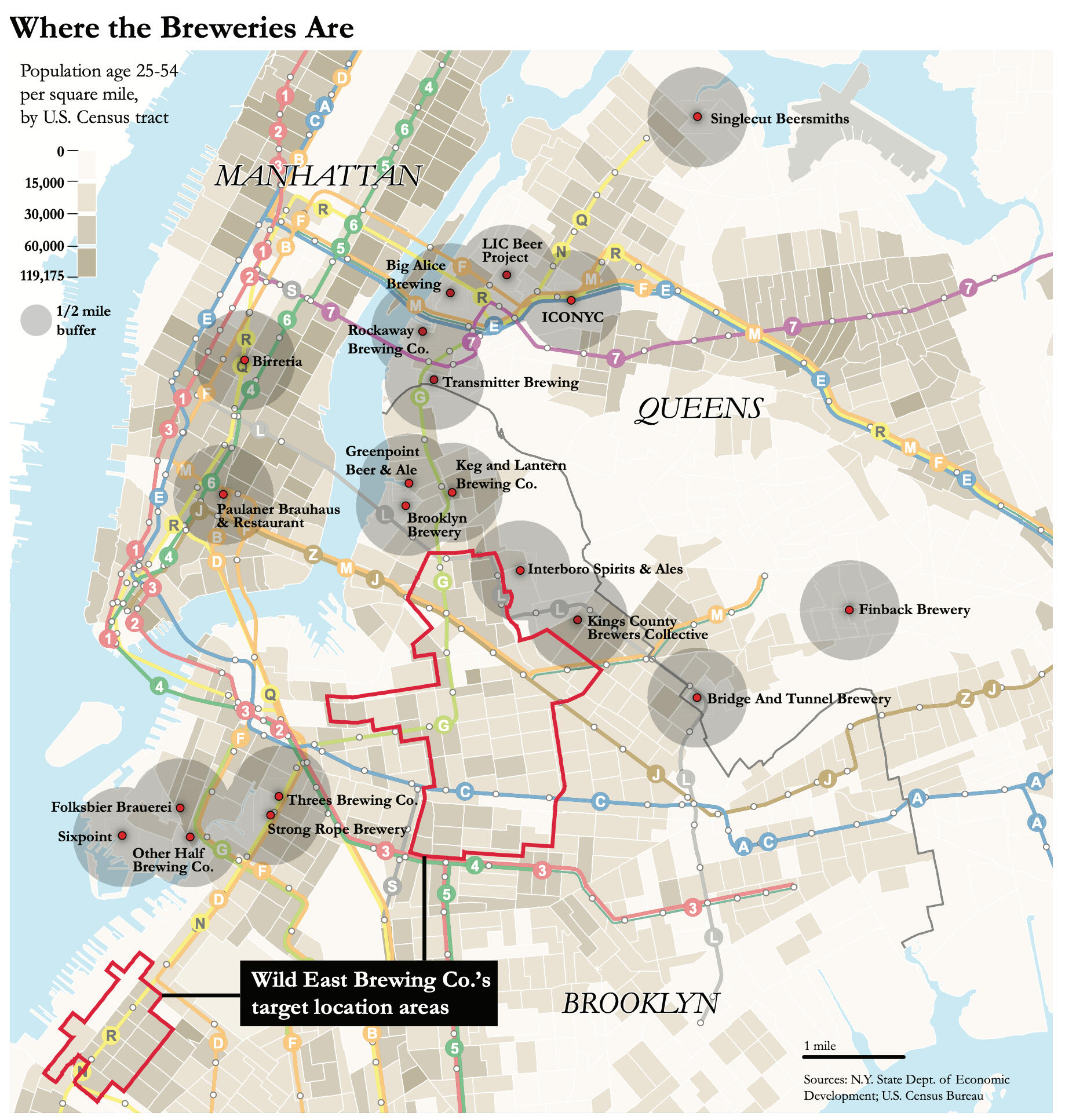 High-density dot map visualizing GPS-logged signal loss across New York City, Westchester, and Long Island.